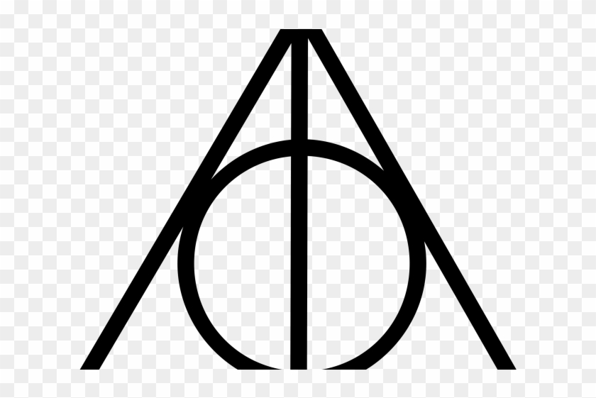 Harry Potter Clipart Deathly Hallows - Triangle With A Circle #1316151