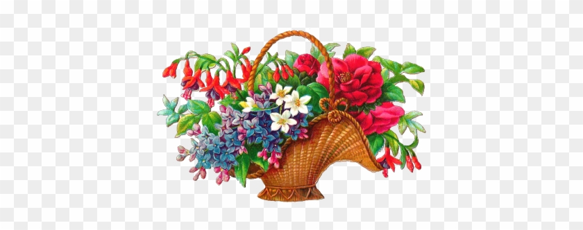 Flowers Png , Flower Png , Garden Flowers Png , Vector - Basket Full Of Flowers #1316292