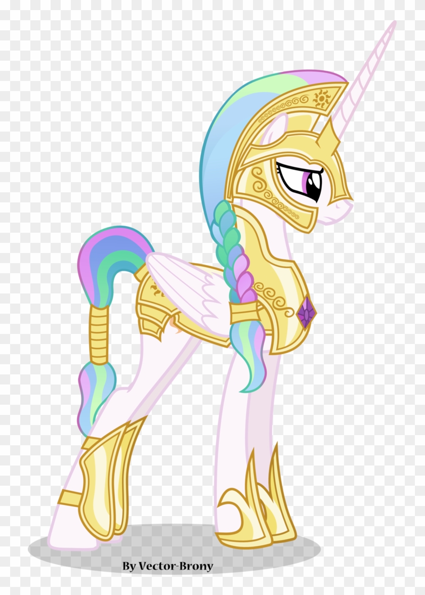 Princess Celestia Going To War With Helmet By Vector-brony - My Little Pony Celestia #1316325