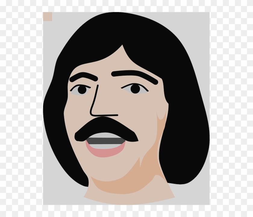 Man With Mustache Clip Art Mustache Man Clipart - Man With Moustache Cartoon #1316466