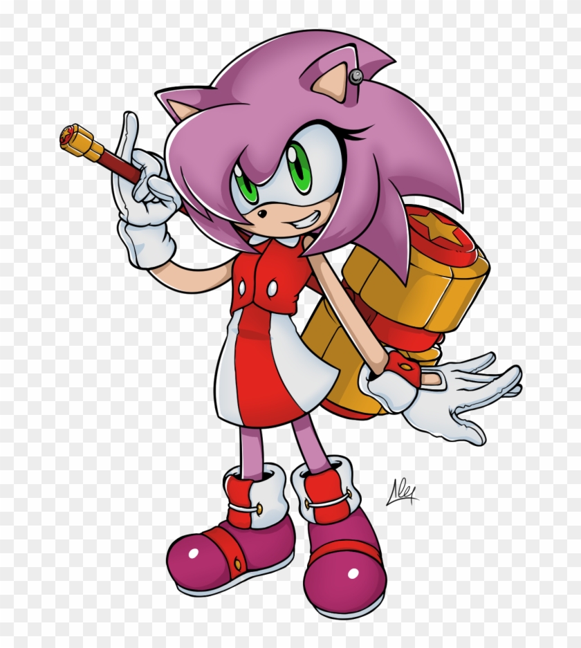 Amy Rose Redesign By Alex The Pyro - Cartoon #1316542