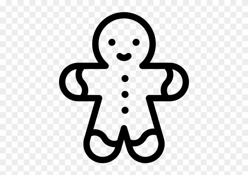 Gingerbread Man Free Icon - 薑 餅 人 線 #1316550