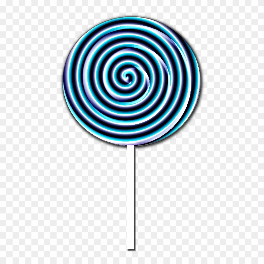 Swirly Blue Lollipop - Blue Lollipop Png #1316612