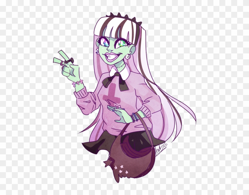 Pastel Goth Frankie Stein <3 Monster High Fan Art By - Cartoon - Free  Transparent PNG Clipart Images Download
