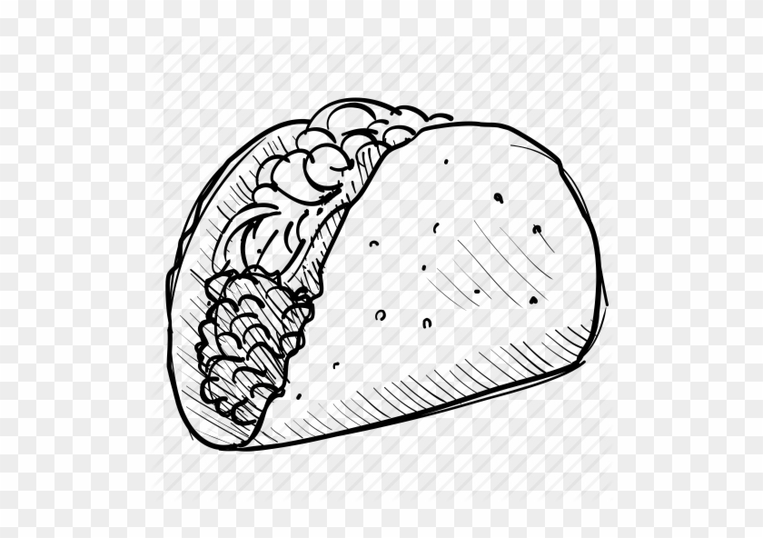 Tacos Clipart Black And White - Taco Clipart Black And White #1316673