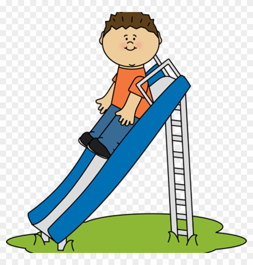 Slide Clipart Kid Playing On A Slide Clip Art Kid Playing - School Kid Playing Clip Art #1316924