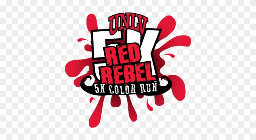 Unlv Red Rebel 5k Color Run - Nevada Las Vegas Rebels Unlv Rr 4" Round Vinyl Decal #1317445