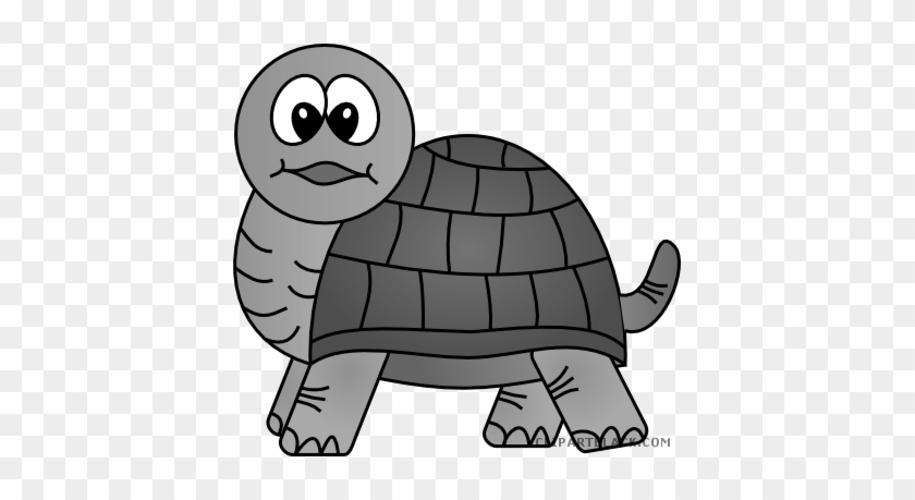 Cute Turtle Animal Free Black White Clipart Images - Clip Art #1317485