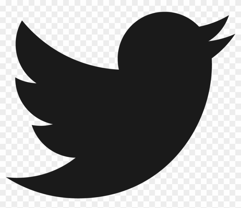 Black Twitter Bird Icon #1317650