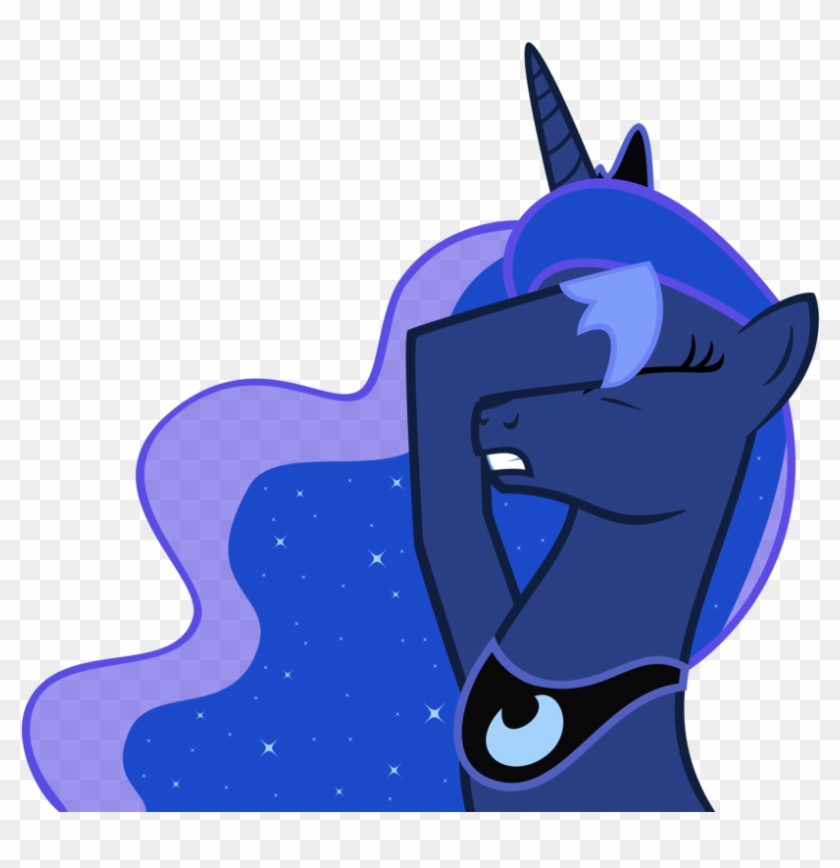 Rarity Pony Blue Horse Cobalt Blue Purple Mammal Vertebrate - Princess Luna Facehoof #1317689
