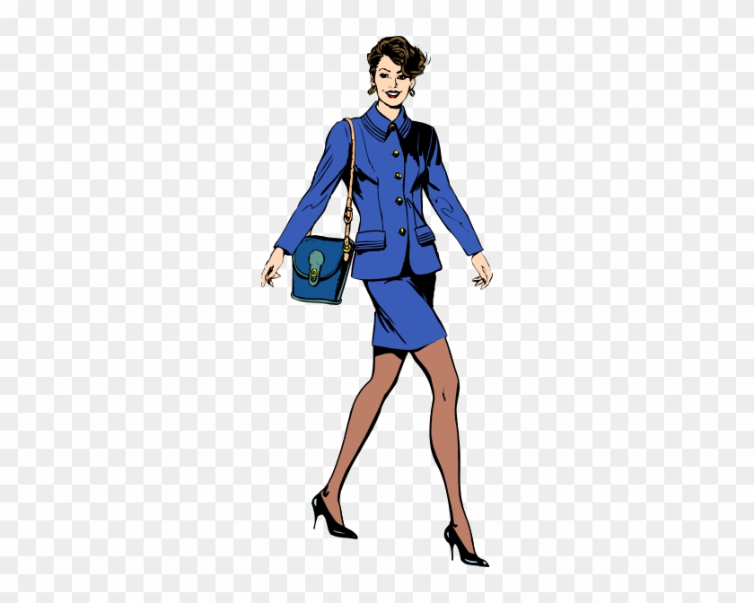 Bussiness Woman Svg Clip Arts 258 X 592 Px - Women's Suit Clipart #1317863