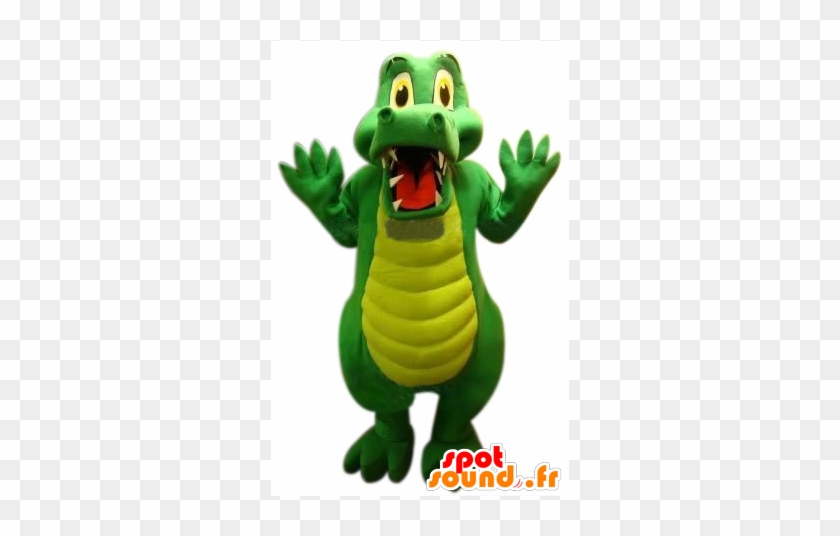 Green Crocodile Mascot, Cute And Funny - Crocodile #1318314