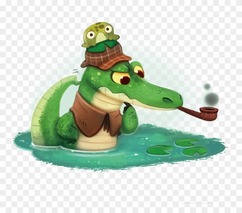 Vector Crocodile Detective - Cartoon #1318322