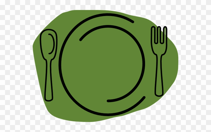 Lunch-plate - Knife And Fork Clipart #1318342