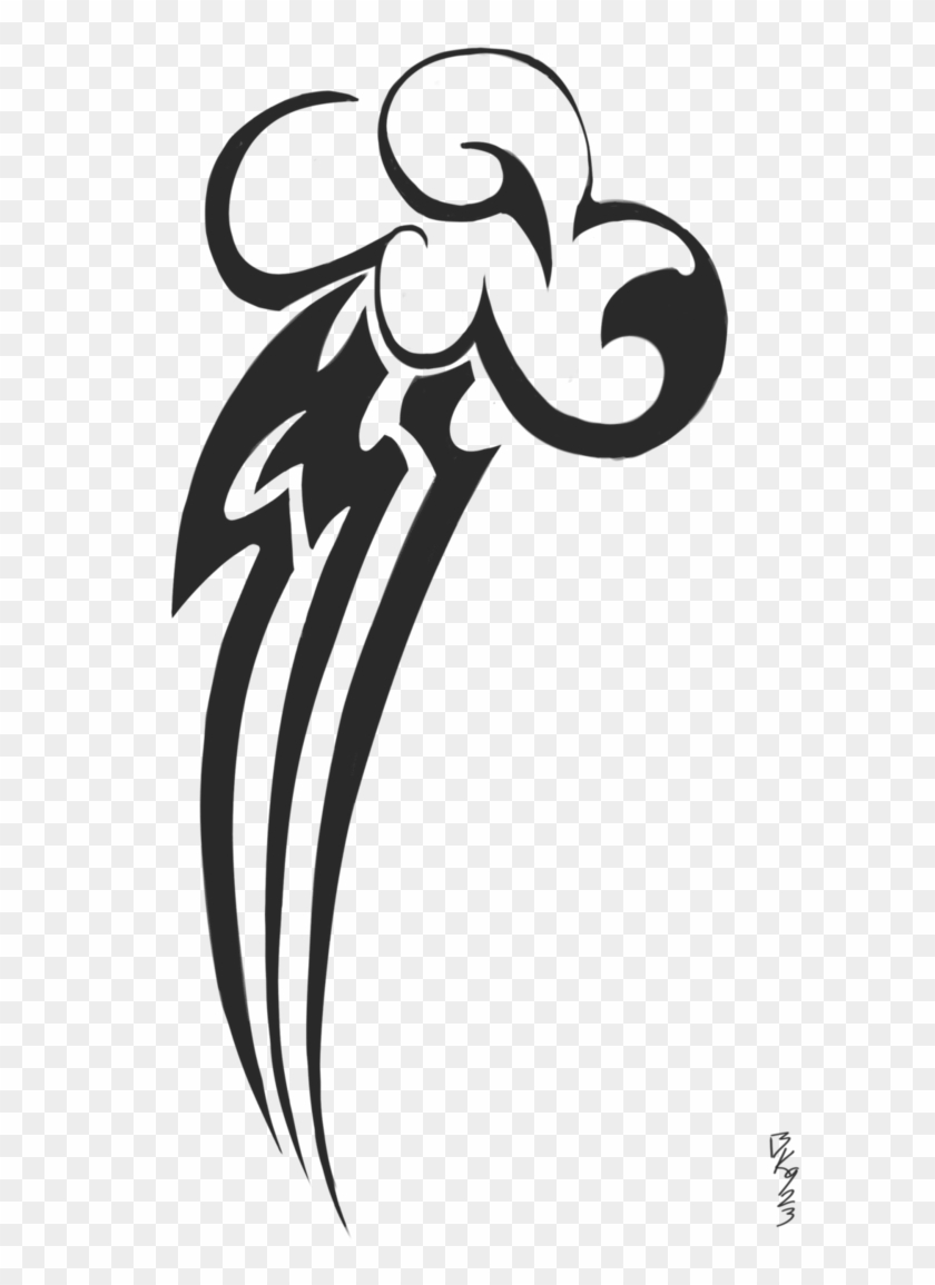 Tribal Raindow Dash Cutie Mark By Bloodkiaser923 - Rainbow Dash Cutie Mark Black And White #1318360