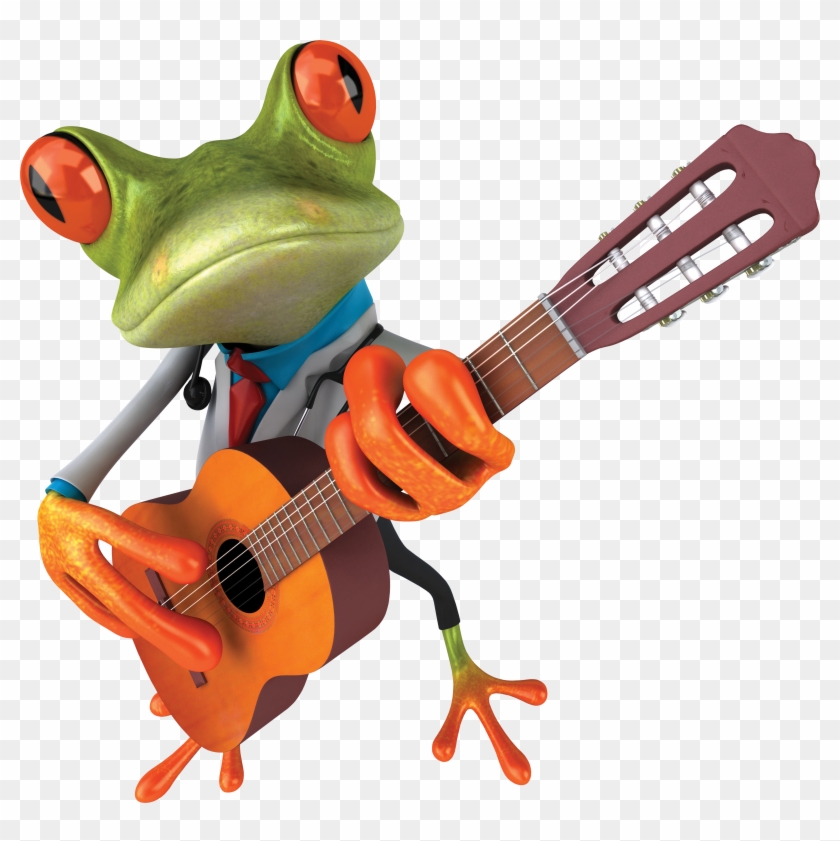 Frog With Guitar Shower Curtain #1318412