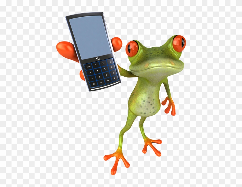 Publicat De Eu Ciresica La - Frog On The Phone #1318416