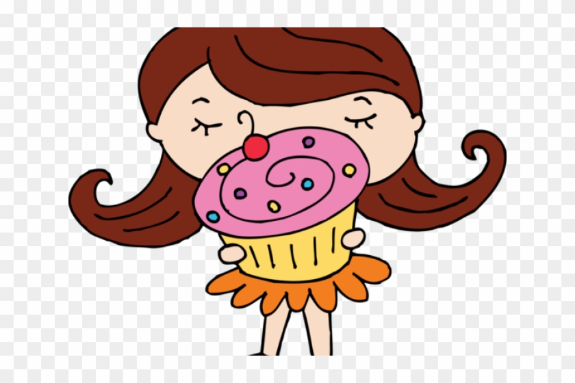 Cute Bakery Cliparts - Holding A Cupcake Clipart #1318458