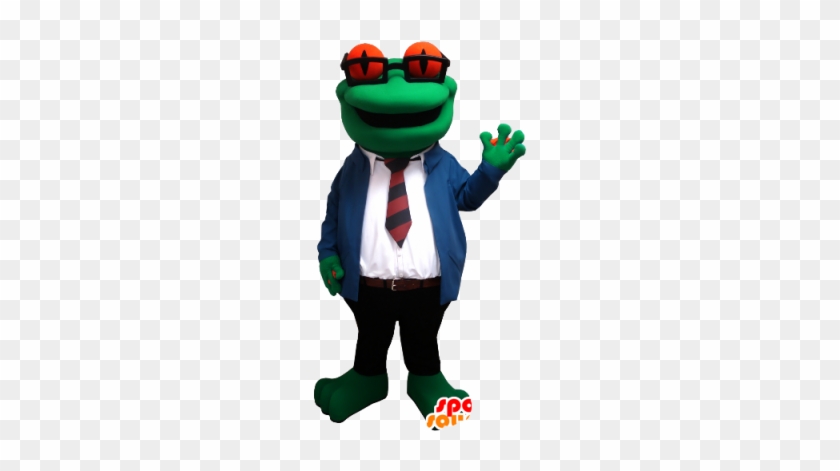 Frog Mascot With Glasses And A Suit And Tie - Frog #1318473