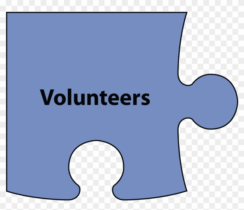 A Corner Puzzle Piece With The Word Volunteers Over - Big Brothers Big Sisters #1318597
