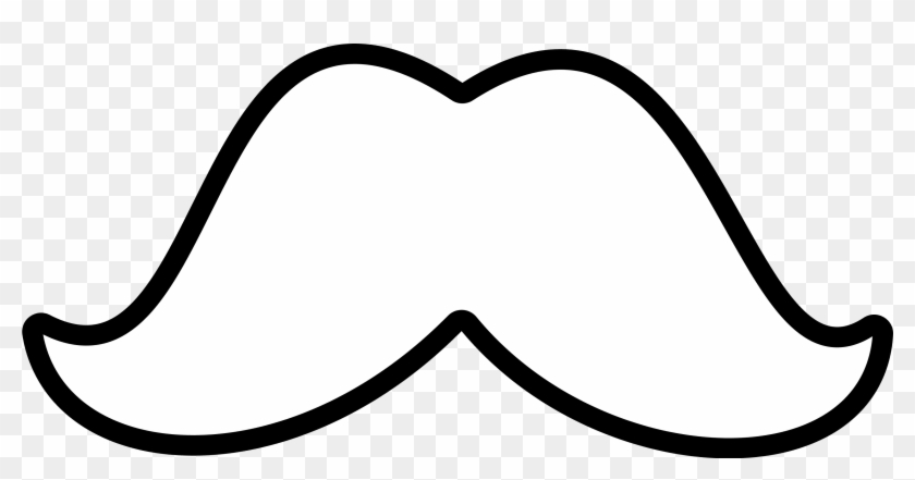 White Moustache Clipart Free - White Mustache Clip Art Transparent #1318868