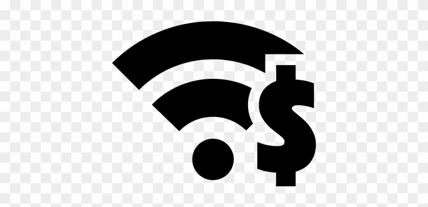 Wifi With Dollar Symbol Vector - Wifi Dollar #1318961