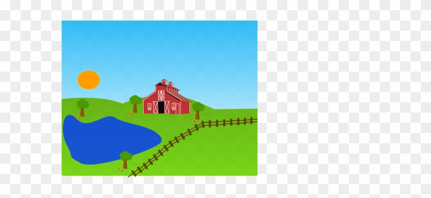 Lake Clipart Lake House - Farm With Lake Clipart #1318979