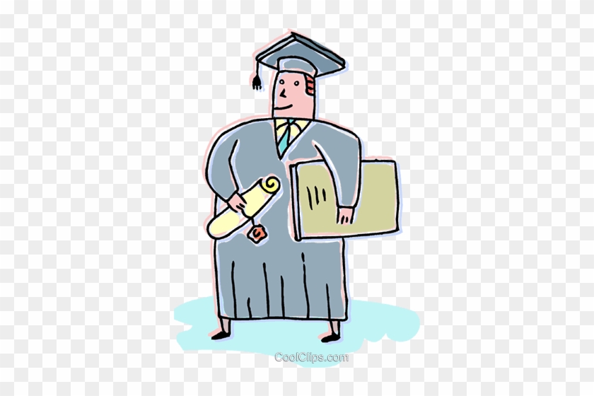 Graduate With His Diploma Royalty Free Vector Clip - Graduate With His Diploma Royalty Free Vector Clip #1319153