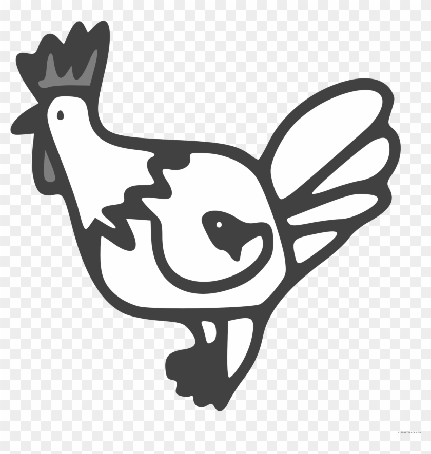 Rooster Animal Free Black White Clipart Images Clipartblack - Clip Art #1319321