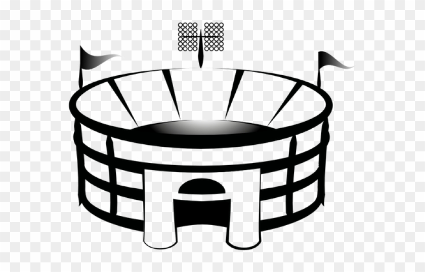 Arena Clipart Black And White - Stadium Clipart #1319400