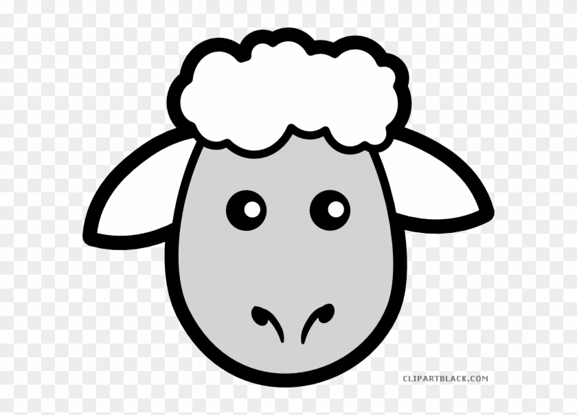 Cartoon Sheep Animal Free Black White Clipart Images - Clip Art Cow Face -  Free Transparent PNG Clipart Images Download