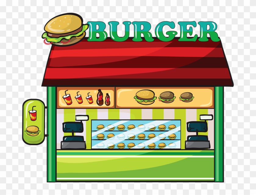 Fast Food Restaurant Hamburger Clip Art - Cartoon Fast Food Restaurant -  Free Transparent PNG Clipart Images Download