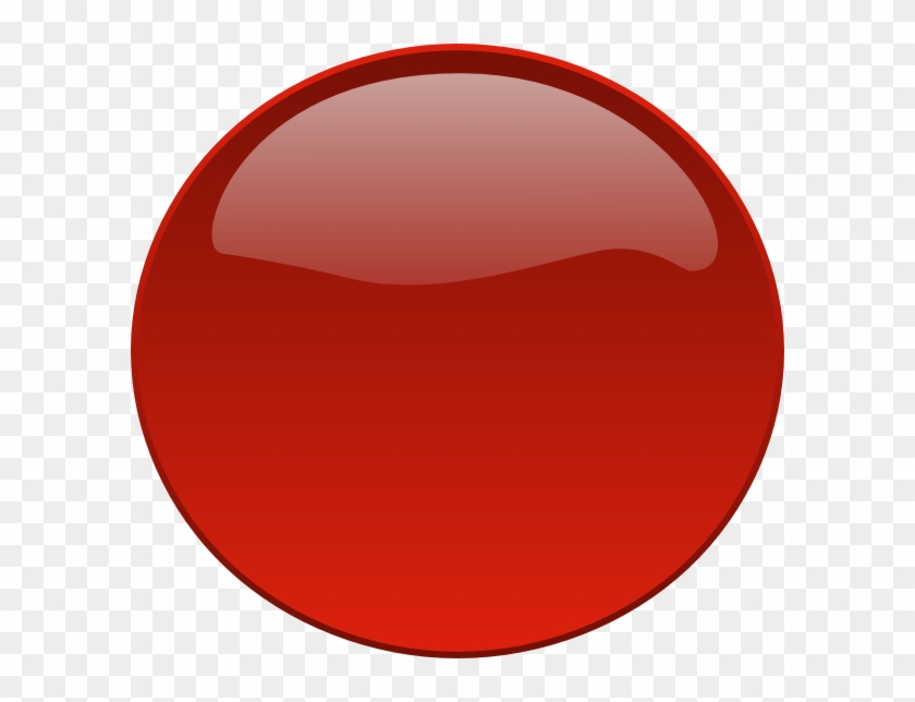 Smaller Red Button - Red Traffic Light Clip Art #1319713
