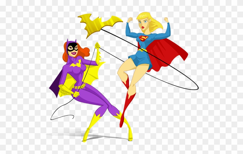 Batgirl Vs Supergirl - Cartoon #1319727