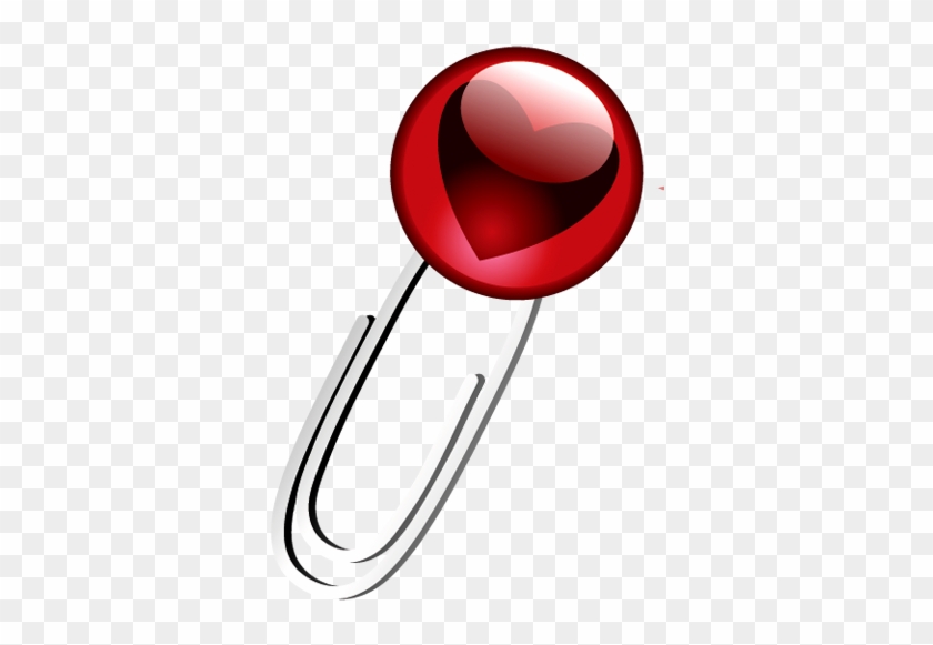 A Paper Clip Icon - Heart Paper Clip Png #1319961