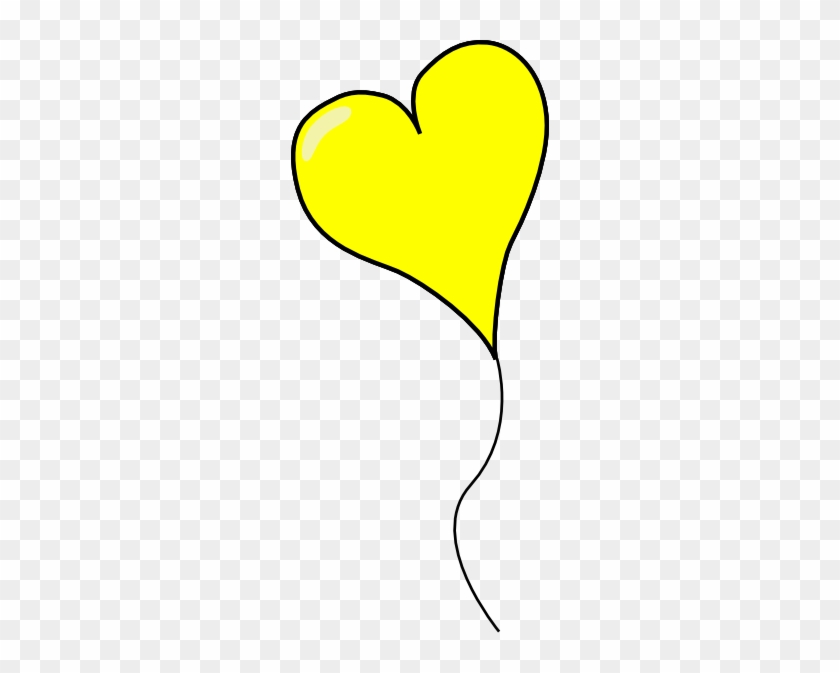 How To Set Use Yellow Heart Balloon Svg Vector - Clip Art #1319994