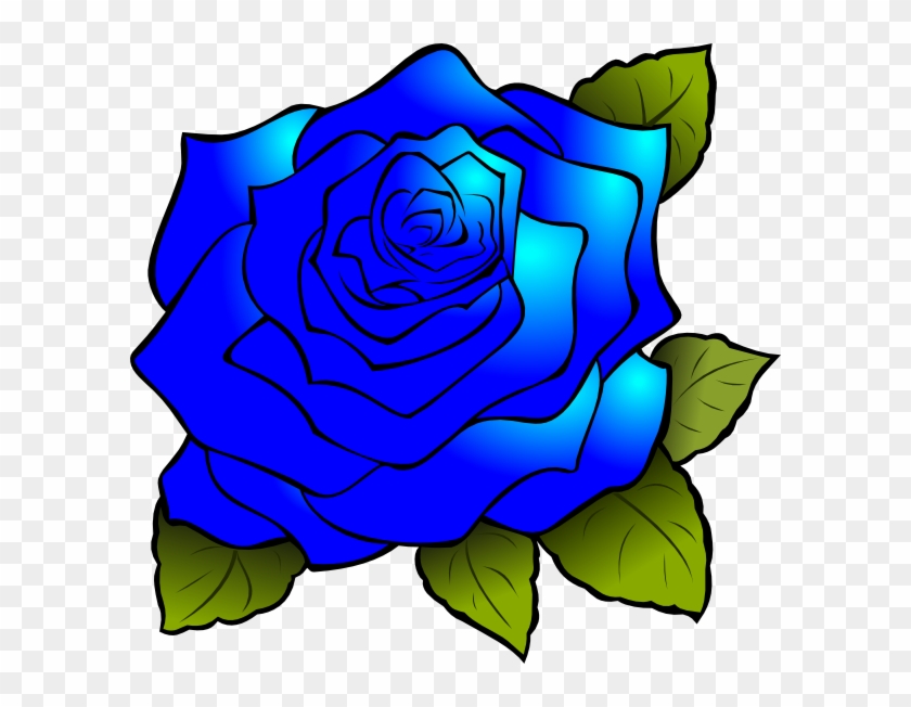 Blue Rose Svg Clip Arts 600 X 572 Px - Single Red Rose Clipart #1320001