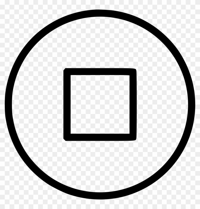 Stop Button Circle Comments - Stop Icon Png White #1320011