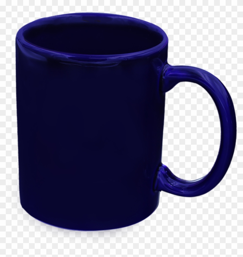 Coffee Cup Mug Blue Ceramic Teacup - Custom 11 Oz. Solid Colored Mugs, 3.25" W X 3.72" H, #1320026
