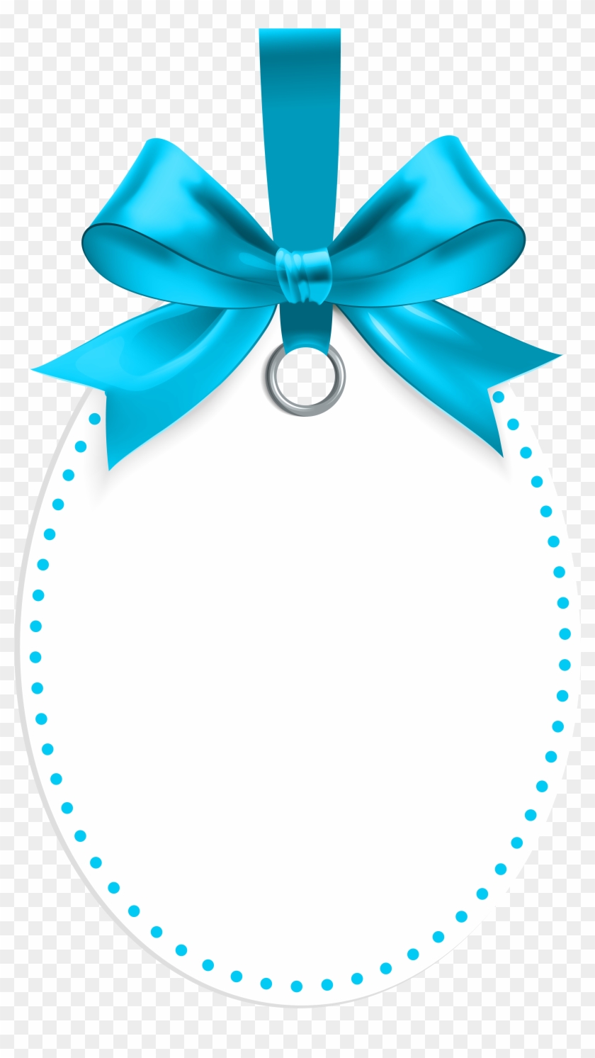Gift Clip Art - Blue Transparent Clipart Label #1320124