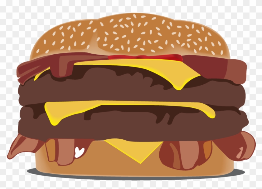 This Is A Vector Illustration I Made Of A Double Bacon - Cheeseburger #1320427