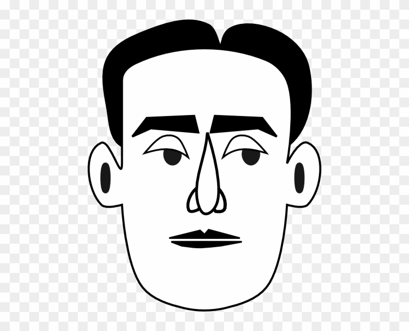 Glancing Man Clip Art At Clker - Sad Man Clipart Black And White #1320515