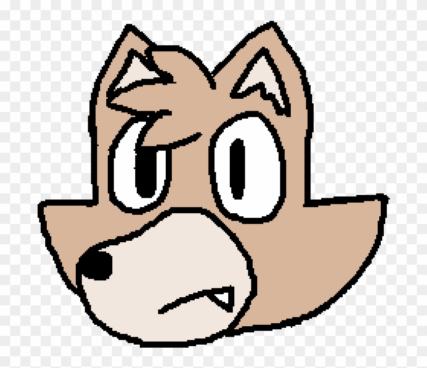 Ms Paint Fox Head By Supershadow64ds - Cartoon #1320860