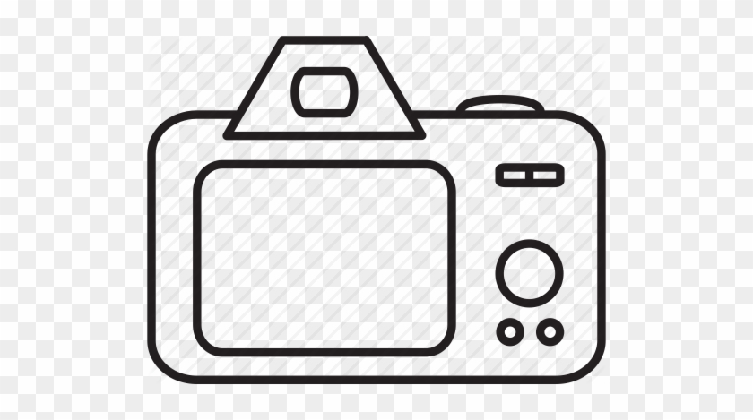 Colored Photocamera Icon Set, Retro Vector - Single-lens Reflex Camera #1320862