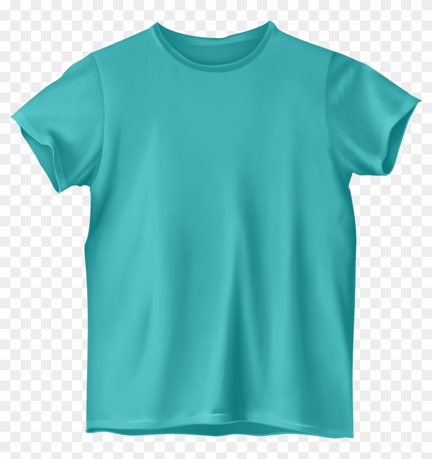 Blue T Shirt Png Clipart - Light Green T Shirt Png #1321264