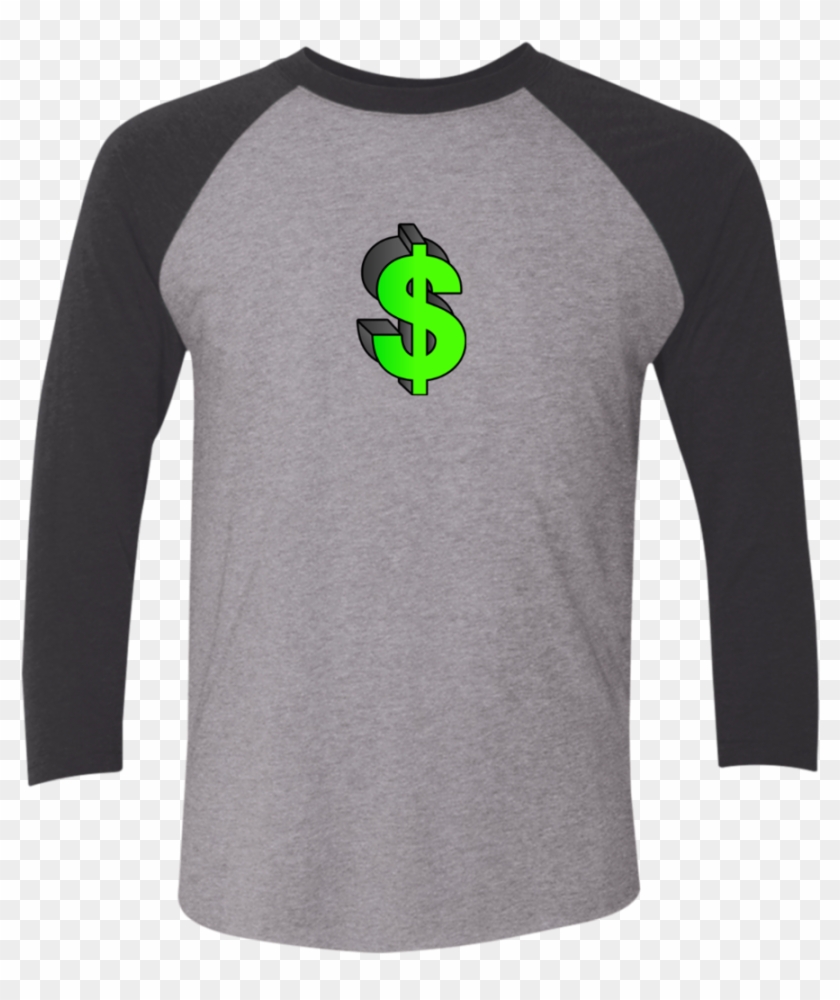 Dollar Sign Green - Raglan Sleeve #1321285