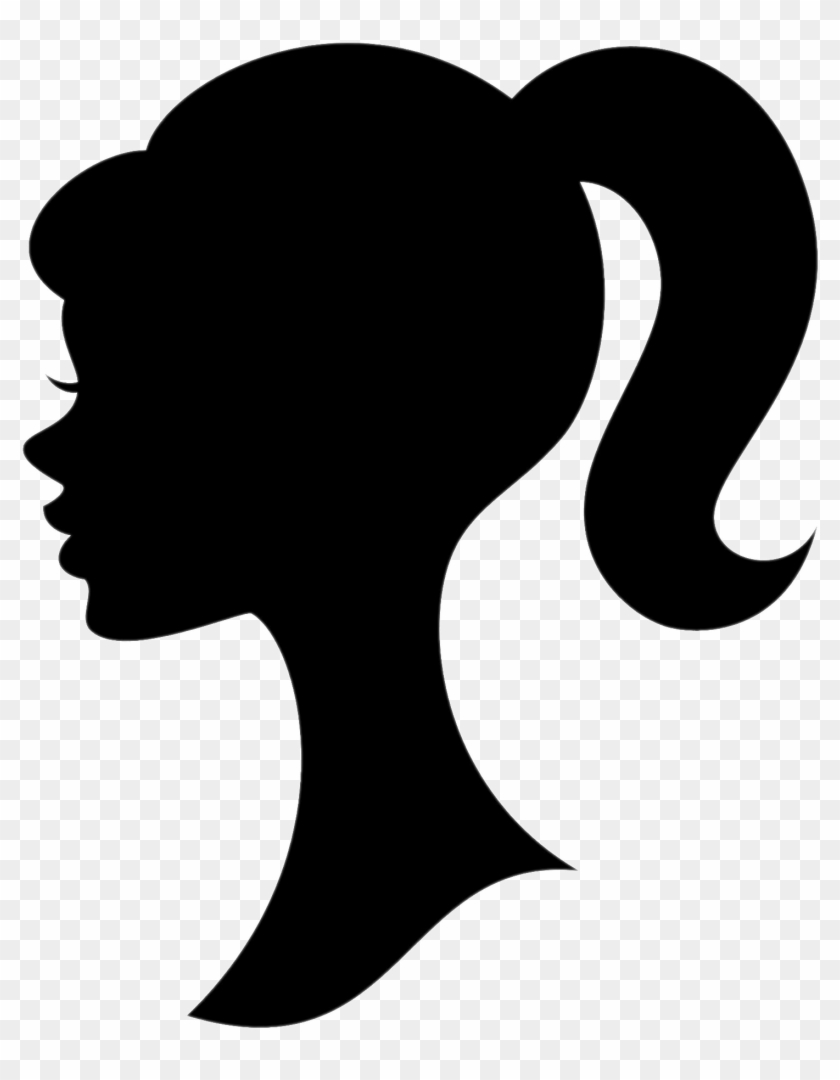 Ponytail Clipart - Barbie Logo Silhouette #1321309