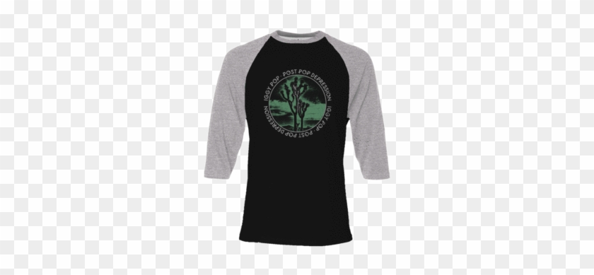 Joshua Tree 3/4 Sleeve Baseball Tee - Tričko Pánské/iggy Pop Ppd Joshua Tree/černé/velikost #1321320