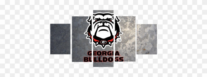 Hd Printed Georgia Bulldogs Football Logo 5 Pieces - Ncaa Georgia Bulldogs Country Flag With Grommets 36 #1321518