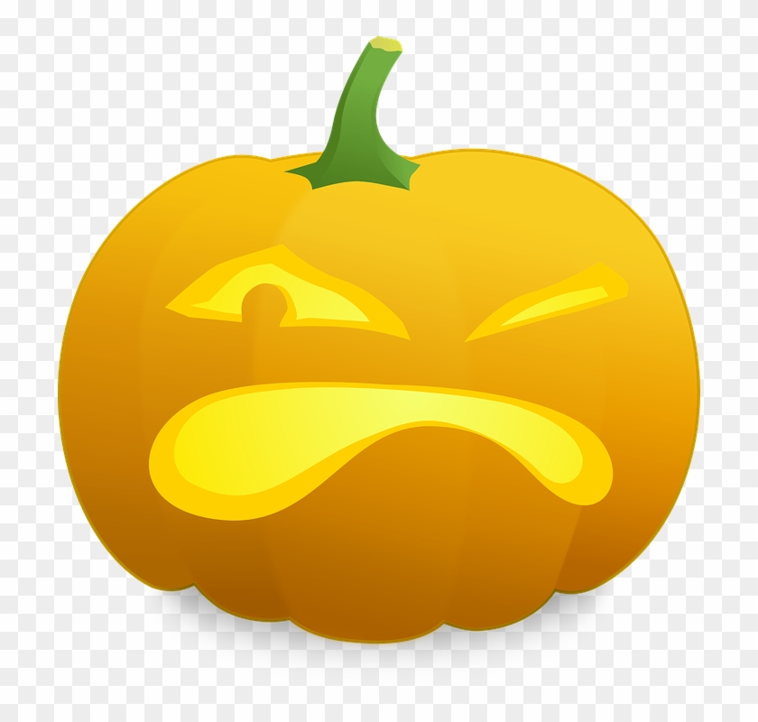 Smiley Clipart Pumpkin - Sad Jack O Lantern #1321630